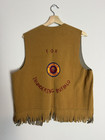 Vintage Ymca Indian Guides Fringe Vest     Project Piece  Missing Patches  Large