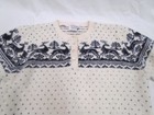 Vtg Deans Of Scotland Sweater Womens 38 Reindeer Fair Isle Shetland Wool Knit