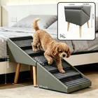 2-in-1 Foldable Dog Stairs Ramp 6 Steps Ottoman Bed Couch Grey 25 2in Small 