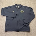 Philadelphia Union Adidas Jacket Men L Blue Mls Soccer Full Zip
