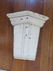 Old Architectural Salvaged Wood Pediment Medallion Creamy White Awesome 
