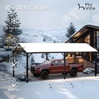 10  X 20  Carport Outdoor Heavy Duty Metal Galvanized Car Shelter Garage Gazebo