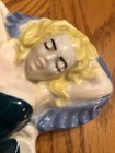 Vintage 60   s Pin Up Risque Sexy Woman Ashtray 3d Holland Mold Trinket Dish Green