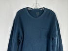 Topo Designs Crew Sweater Mens Size L Blue Pocket Long Sleeve Pullover