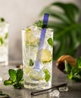 6 Pcs 4 - Inch Shatter - Resistant Reusable Glass Straws Set - W cleaning Brush