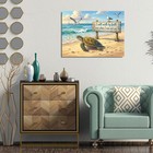 Sea Turtle Beach Canvas Poster Wall Art Coastal Decor For Home Living Room