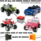 For Power Wheels 10-mph Upgrade Battery Speed Turbo Boost Grey Not 12v   Charger