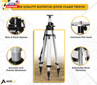 Heavy Duty Aluminum Laser Level Tripod With Quick Clamp   Adjustable Head New