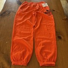 Vintage 80s Adidas Sweatpants Silver Tag Big Trefoil Embroidery Orange Nos
