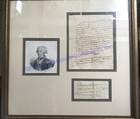 Lafayette Signed Letter Re Treaty With America - Lafayette Urges Passage