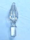 Vtg Bottle Stopper  only  Topper Decanter Crystal Glass Fluted Flame 6  Lovely