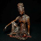 3 9 Inch Chinese Boxwood Hand Carved Free Guanyin Avalokitesvara Buddha Statue