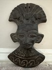 Antique Pre-columbian Burnished Blackware Aztec Mayan Pendant 5 5   -rare Ooak