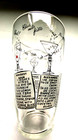 Vtg Mixed Drink Recipe Glass 24 Oz Recipes For Martini  Whiskey Sour  Manhattan