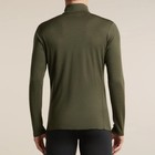 New Icebreaker Merino 200 Oasis Long Sleeve Thermal Half Zip Dark Loden Large