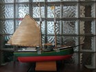 Vintage Wood Schooner Ship Weathervane Pond Yacht Model Boat 32 x27  Mystic Ct