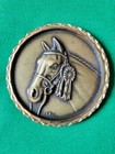 English Horse Head Show Ribbons Solid Brass Trophy Medal Equestrian Events Award