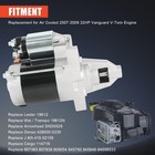 New Starter Motor 19612 For Air Cooled 2007-2009 32hp V-twin 12v Ccw 9-tooth