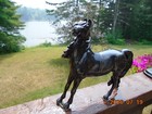 Antique Gilbert  Wild Horse   Spelter Metal Horse Stallion  Clock Topper 1891