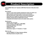 Pyle Plmrx67 Marine 6 5  Speakers 250w Water-resistant 2-way Boat Audio System