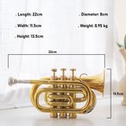 Pocket Trumpet Bb Brass W free Hard Case And Mouthpiece 