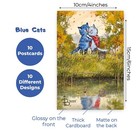 Set Of 10 4 x6  Exclusive Blue Cat Postcards By Rina Zeniuk Set  10