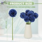 12 Pcs Artificial Chrysanthemums Fake Flowers For Home Decor  Dark Blue