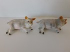 Vintage Bone China Miniature Pig Family Mom   Piglet - Japan Set Of 3 Figurine