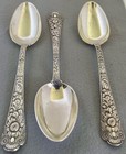 Gorham Cluny  Sterling Silver Serving Spoons 8 1 4   Flatware X 3 Vintage 1880