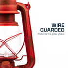 Retro 100 Lumen Led Red Metal Lantern  Battery Operated