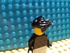 Lego Minifigure Black Hair Bllowing Dancer Pirate Fancy Haircut Wig Wavy Windy