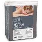 Forpro Premium Flannel 3-piece Massage Sheet Set  Cool Grey
