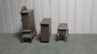 Vintage Miniaturedollhouse Furniture Set  Wood 3 Pieces