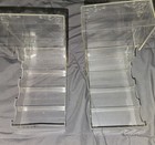 Two Vintage Hard Plastic Lidded Poker Casino Chips Case Holders