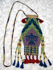 Meskwaki-mesquakie Beaded Thunderbird Charm Bag  Beaded On Hide-1900-1920