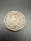 1849 Us Large Cent Braided Hair Liberty Head Vf Condition 1c Copper Coin