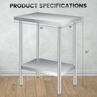 Stainless Steel Nsf Commercial Kitchen Work Food Prep Table 12 14 18 24 30 In
