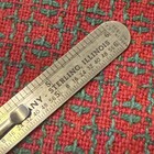 Vintage 6    Metal  Advertising Ruler Builders Hardware Sterling Illinois         