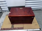 1915 Thompson   Co  Cedar Cigar Tobacco Humidor Large Cherry Finish   W key