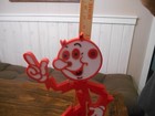 Reddy Kilowatt Real Big Plastic Stand Up Figure With Base 16 Inches Tall