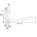 French Curve Ruler Sewing  Comma Shaped 42cm Drawing Template Diy Tool 2 Pack