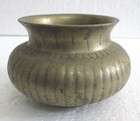 Antique Islamic Mughal Or Indian Brass Pot Fine Design 18c