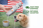 Portable Dog Cat Water Bottle Food Container Travel Feeder Bowl Pet Drinking Usa