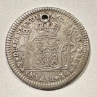 1789 Mexico 1 2 Real Proclamation Medal Silver Holed Scarce Type Charles Iv