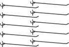 10pcs Pegboard Shelving Hooks 10  Stainless Steel Peg Board Display Hook Hang   