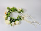 Ivory Rose Boho Flower Crown Wedding Festival Adjustable Hair Wreath Halo Fh_b
