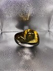 Michael Aram Gold 4 1 2  Heart Dish Bowl Pre Owned Signed Golden Silver Tone    