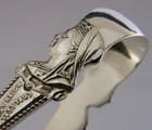 Rare Queen Victoria Solid Sterling Silver Souvenir Sugar Tongs 1896 Antique
