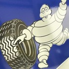 Michelin Man Bibendum Logo Enamel Sign 37x45 Cm