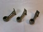 Lot Of 3 Vintage Galvanized Steel Boat Dock Post Rope Eyelet Bracket Mounts